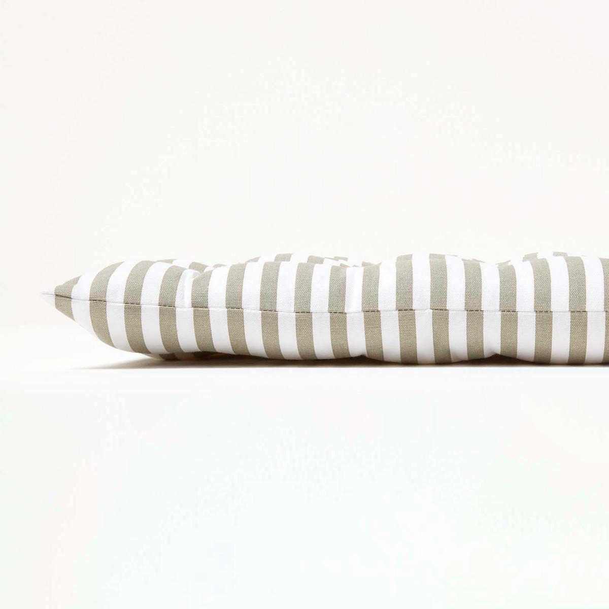 BANKAUFLAGE 3-Sitzer grau-weiß gestreift 143/48/5 cm - Grau, Textil (143/48/5cm) - Homescapes