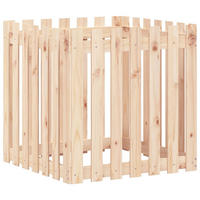 PFLANZKÜBEL Lattenzaun-Design 70x70x70 cm Massivholz Kiefer - Naturfarben, Holz (70/70/70cm)