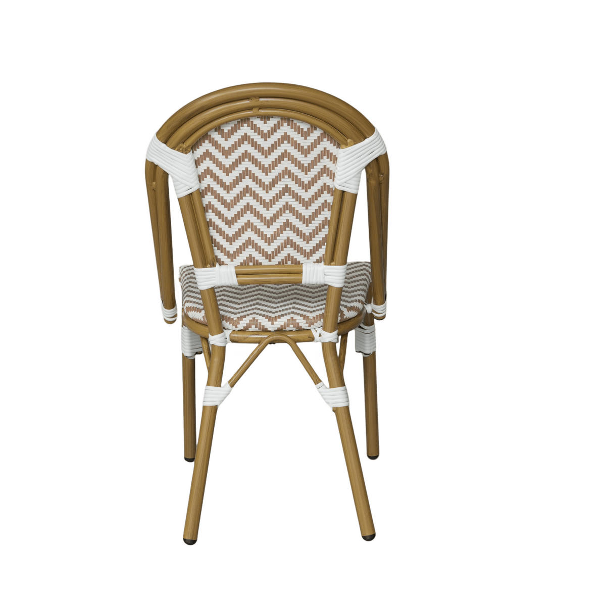 GARTENSTÜHLE Braun Weiß 46/57/85 cm 2er-Set - Braun, Metall (46/85/57cm) - Mobili Rebecca