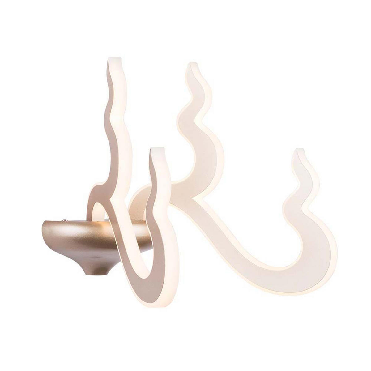 LED WANDLEUCHTE MICHI champagner opal - Beige, Metall (27/29/26.5cm) - Globo Lighting