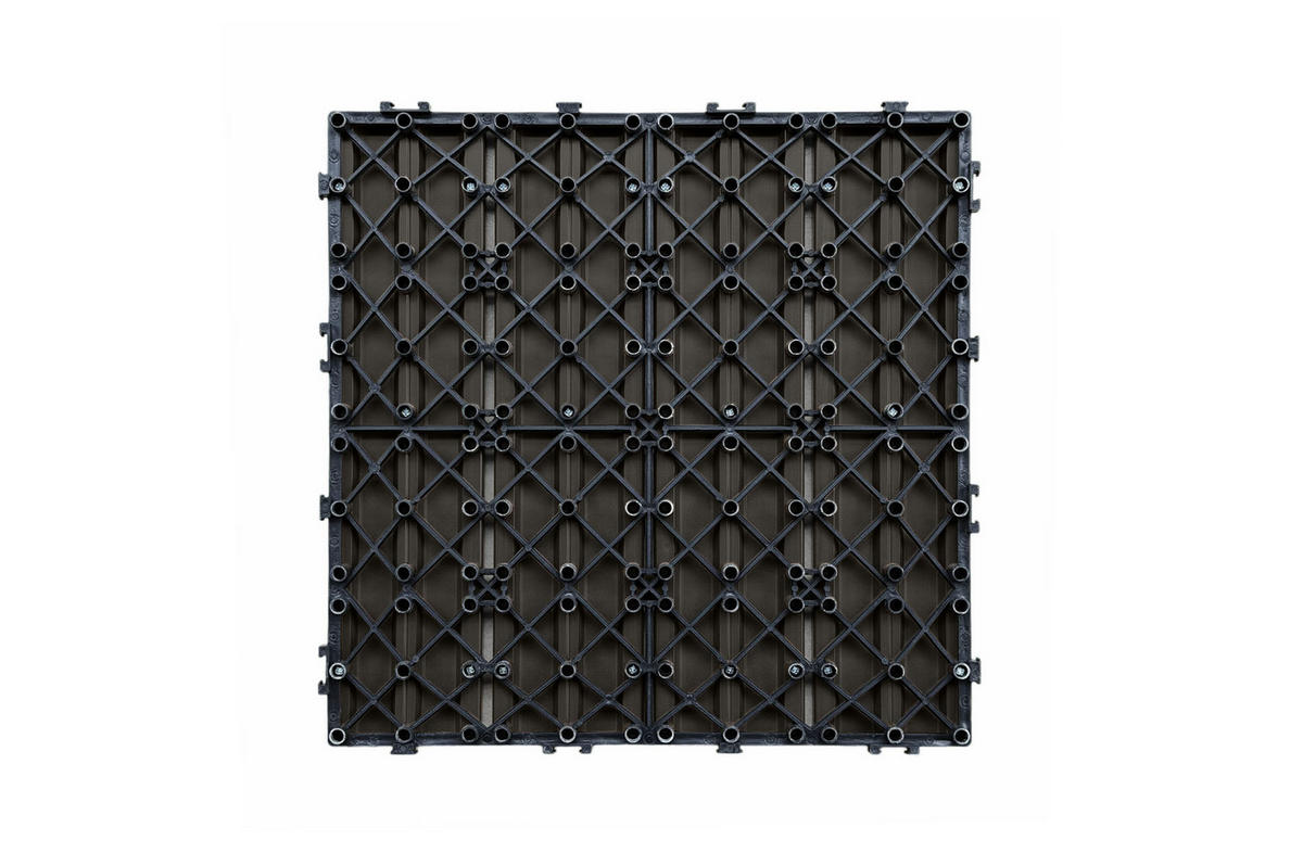 30ER-SET Terrassenplatten aus JURA-Verbundwerkstoff in grauer Holzoptik, 30 x 30 cm - Grau, Holzwerkstoff (30/30/2cm) - Casanoov