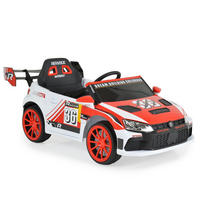 ELEKTROAUTO Drift rot Fernbedienung 4 Motoren, Drift-Funktion, MP3, Gurt - Rot, Kunststoff (114/54/29cm) - Moni