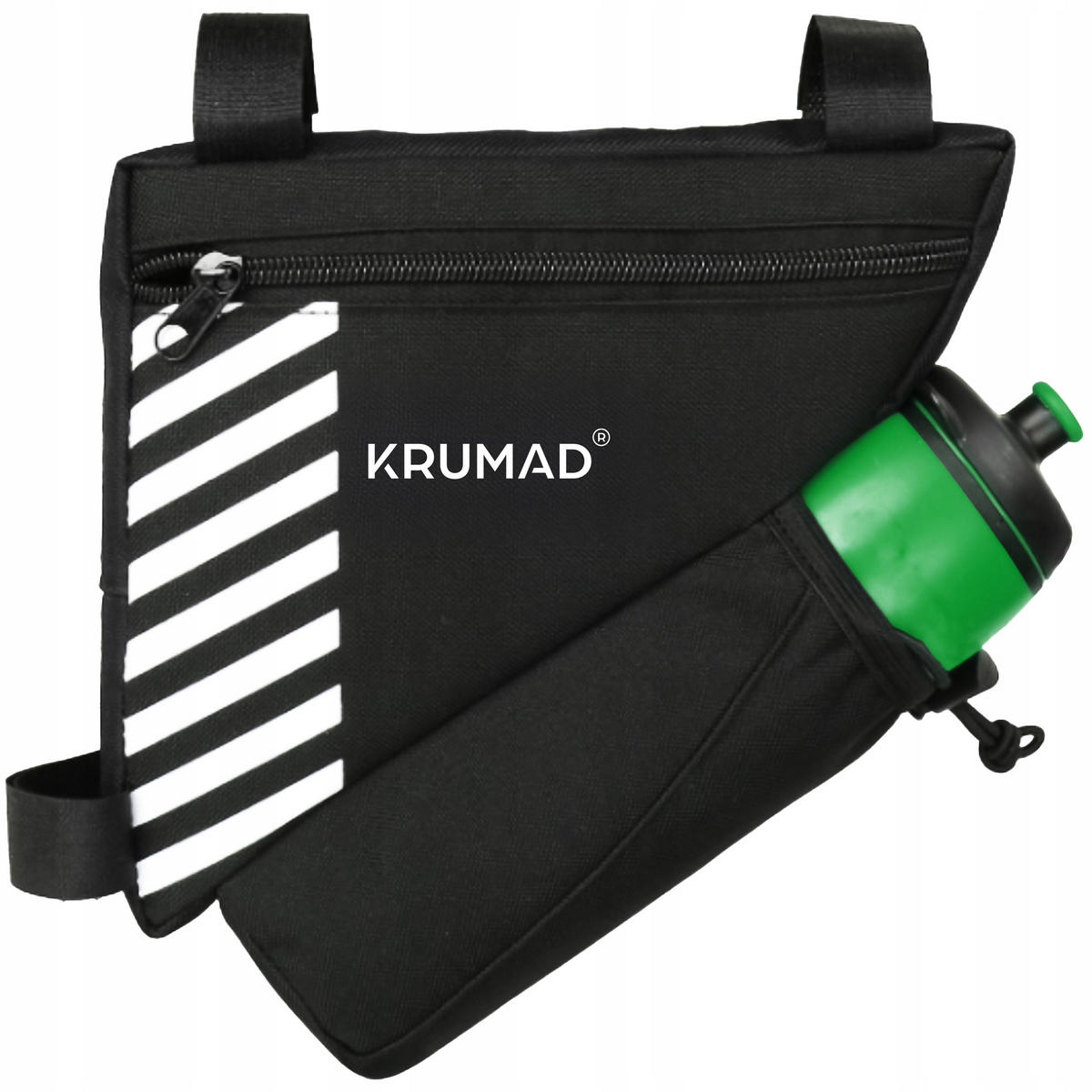 FAHRRADRAHMENTASCHE Dreiecktasche Wasserdicht Satteltasche für Fahrrad - Schwarz, Textil (20.5/18/5cm) - KRUMAD