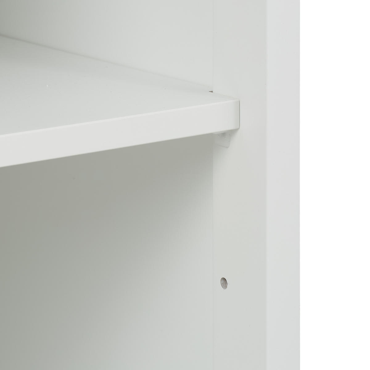 BADEZIMMERSCHRANK - Weiß, Holzwerkstoff/Textil (30/129/30cm) - Relaxdays