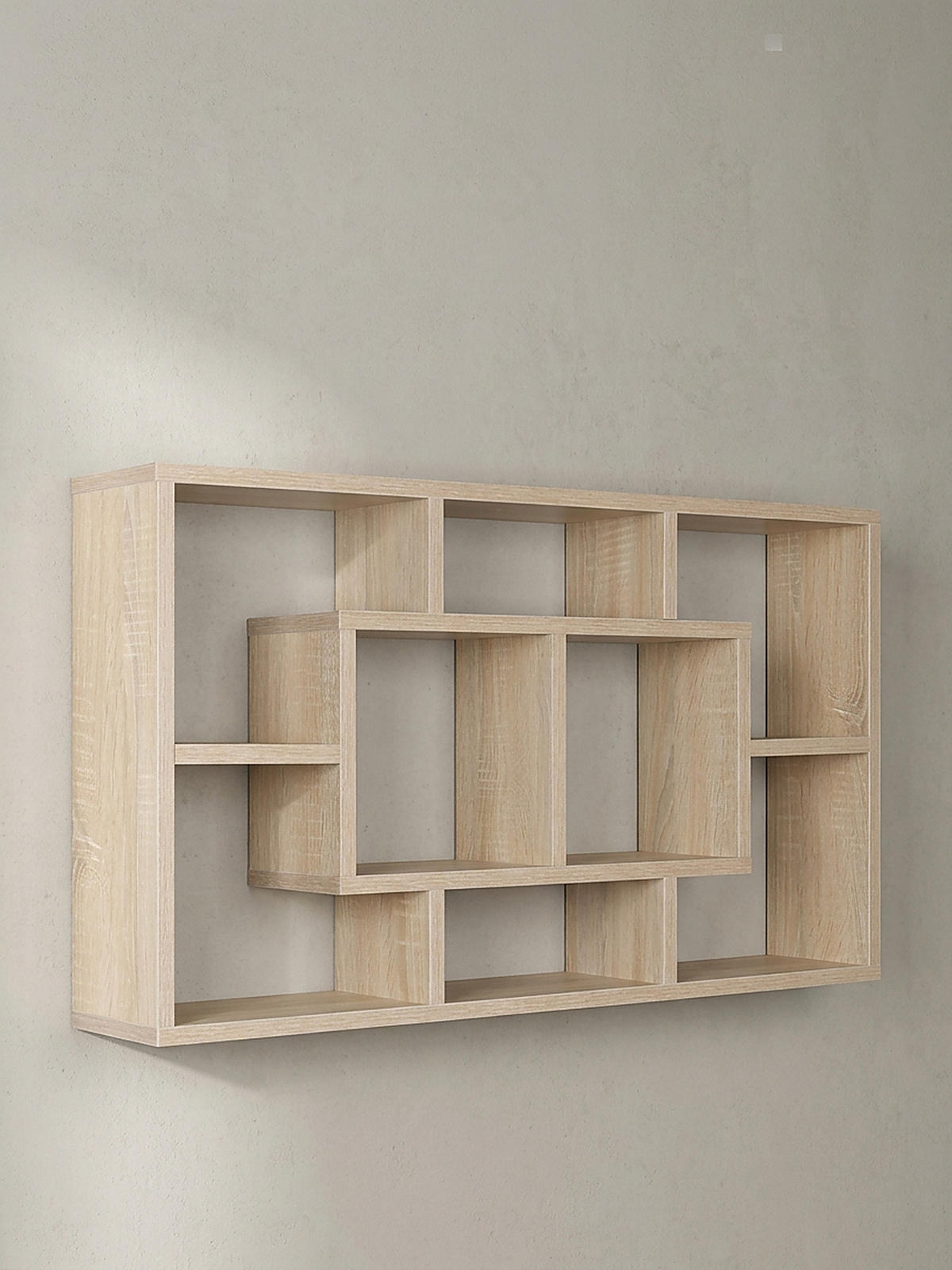 WANDREGAL RUR MDF Melaminbeschichtet Modern, Beige 85x16x48 cm - Beige, Holz (85/48/16cm) - KADIMA DESIGN