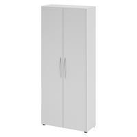 AKTENSCHRANK - 5 Ordnerhöhen 35/80/188 cm in Weiß/Grau - Weiß/Grau, Holzwerkstoff (80/188/35cm) - bümö