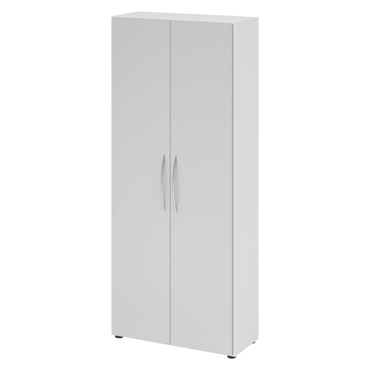 AKTENSCHRANK - 5 Ordnerhöhen 35/80/188 cm in Weiß/Grau - Weiß/Grau, Holzwerkstoff (80/188/35cm) - bümö