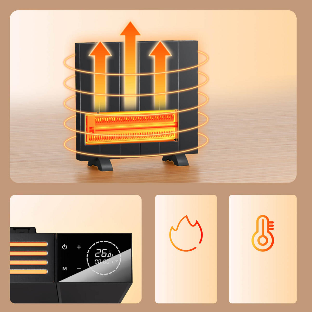 HEIZKÖRPER Anthrazit 54,4/50/6 cm - Anthrazit, Metall (54/50/6cm) - EMKE