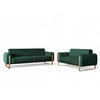 SOFASET Valerie 3-2 - Grün, Holzwerkstoff/Textil (228/79/90cm) - Fun Möbel