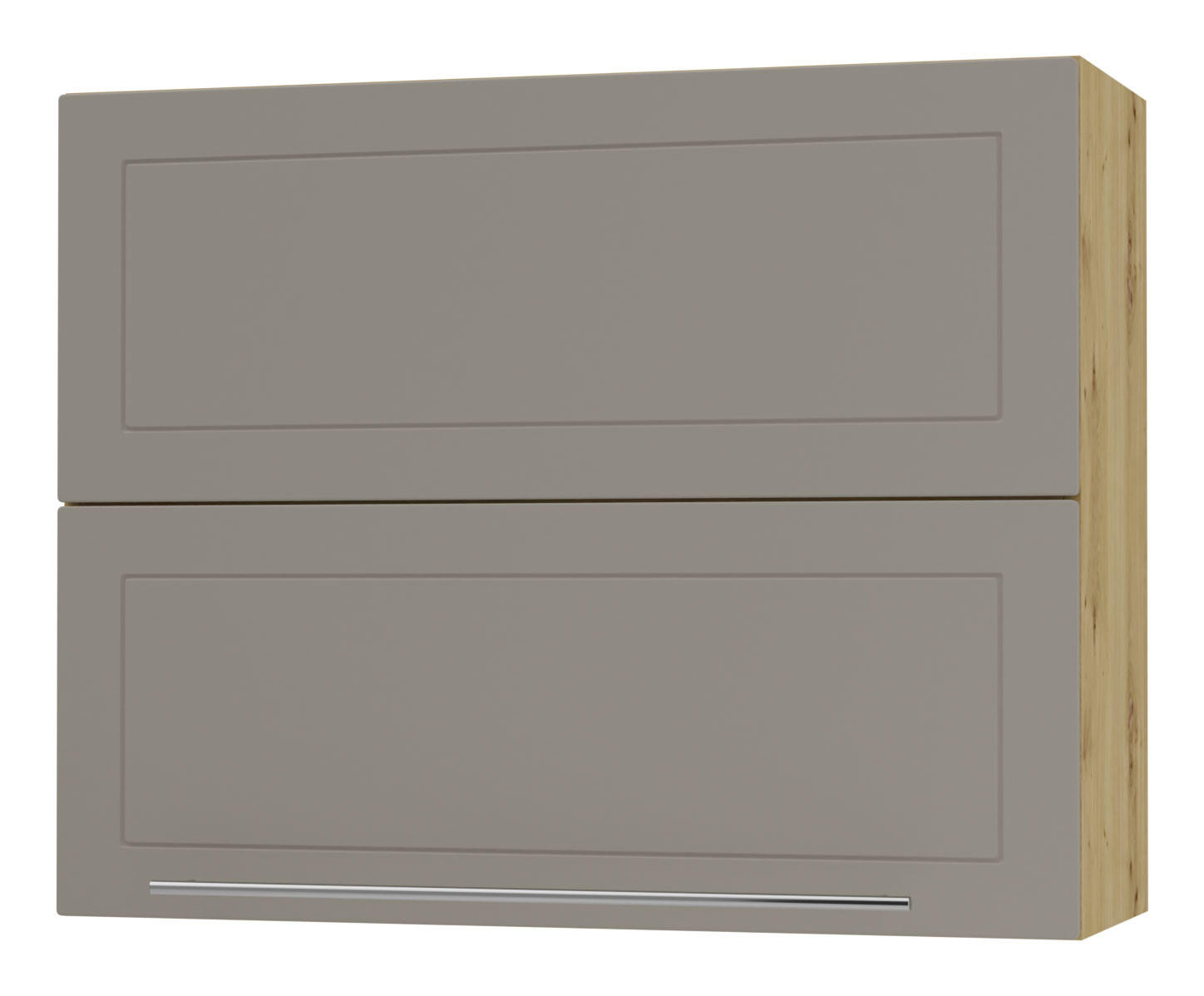 KÜCHENHÄNGESCHRANK Kvantum W8B/90 Beige Matt / Eiche Artisan Matt 90 / 32,5 / 72cm - Beige/Eiche Artisan, Holz/Holzwerkstoff (90/72/36cm) - Feldmann-Wohnen