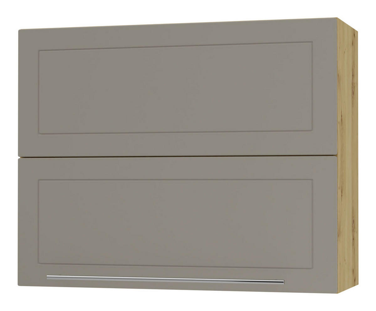 KÜCHENHÄNGESCHRANK Kvantum W8B/90 Beige Matt / Eiche Artisan Matt 90 / 32,5 / 72cm - Beige/Eiche Artisan, Holz/Holzwerkstoff (90/72/36cm) - Feldmann-Wohnen