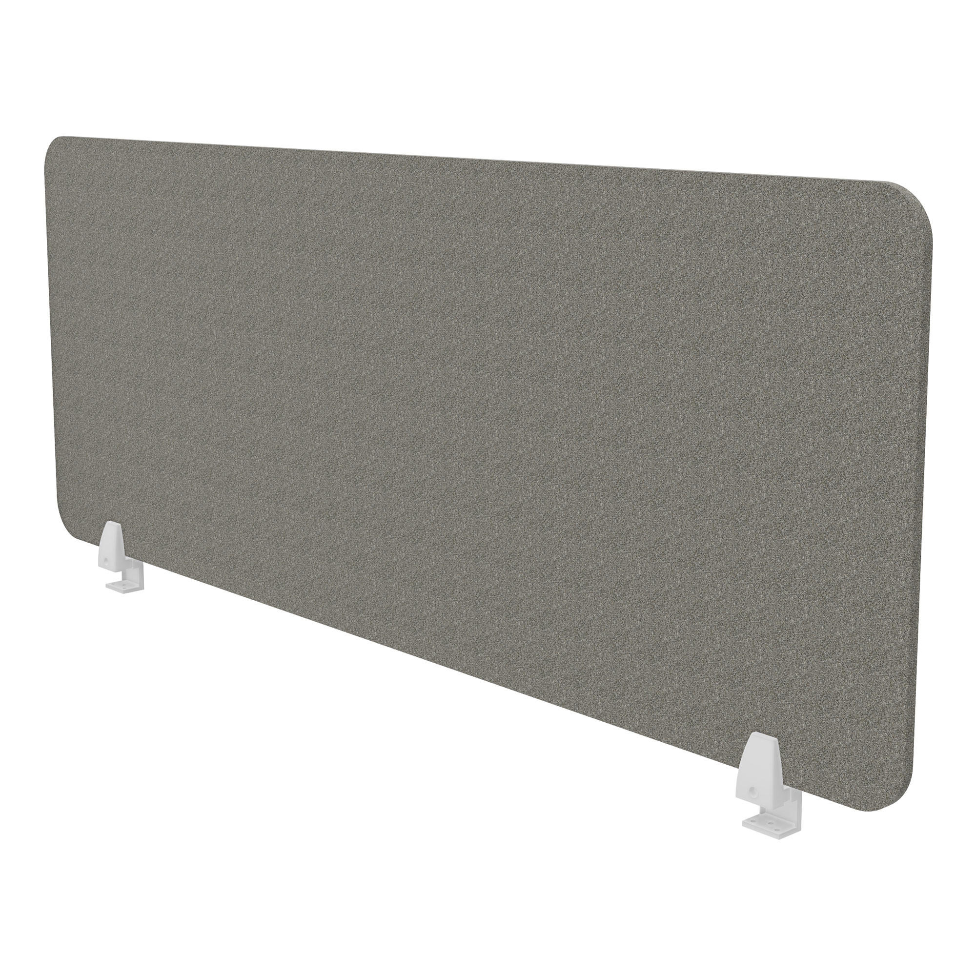 TISCHTRENNWAND Schreibtischtrennwand VITECO 140cm Sesame Signalweiß / Sesame Signalweiß 1400mm - Dunkelgrau/Weiß, Textil (140/1.2/56.2cm) - ASSMANN