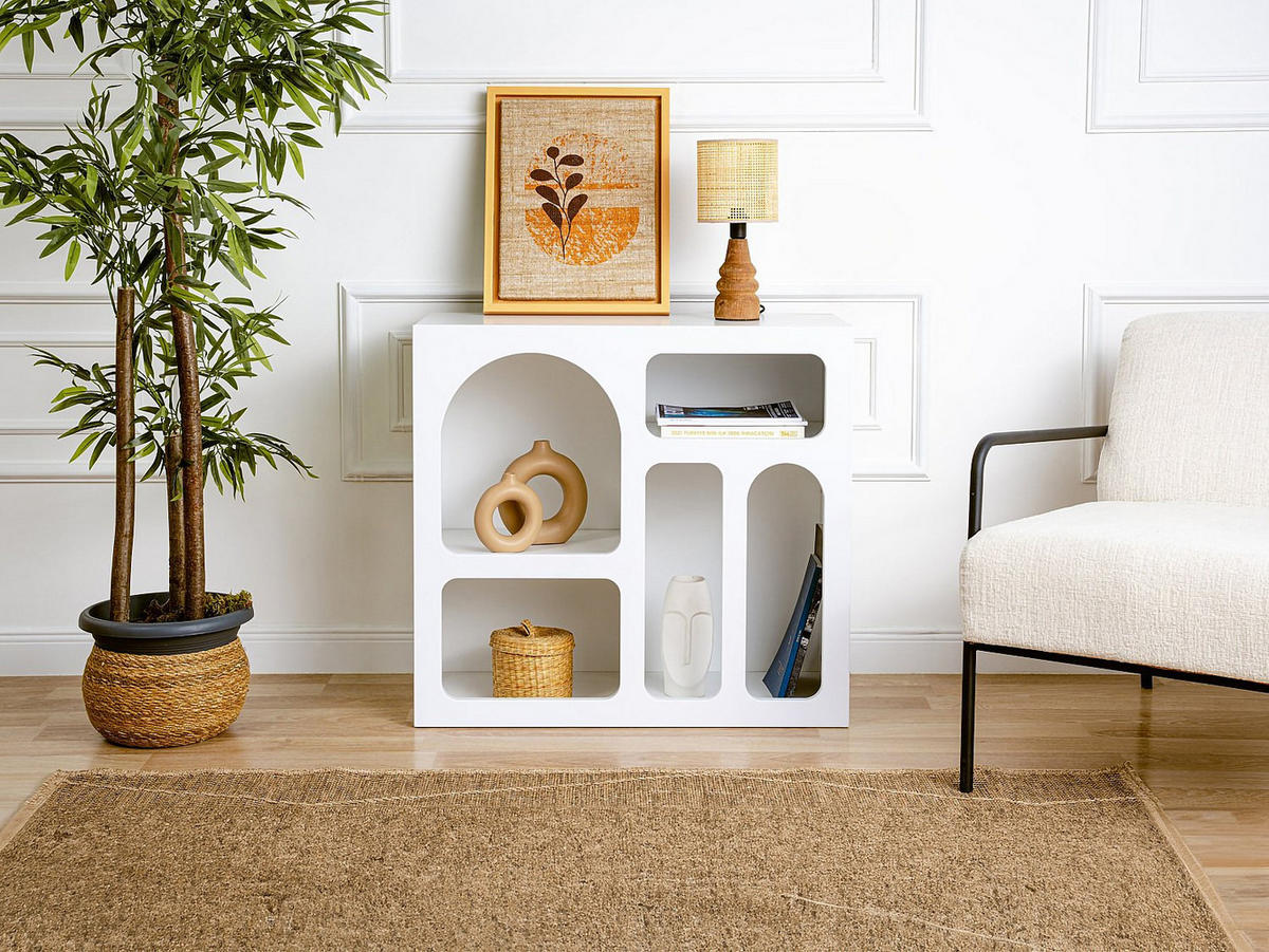 KONSOLENTISCH - 80 cm x 37 cm - holz - weiß Luela - Weiß, Holz (37/80/74cm) - Vente-Unique