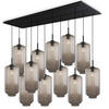 HÄNGELEUCHTE Velo 12-flammig Klar Ø 18cm - Klar/Schwarz, Glas (18/18/33cm) - s.luce