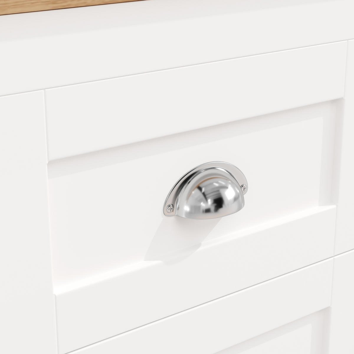 BUFFETSCHRANK Weiß 120/40/179 cm - Weiß, Holz (120/179/40cm) - PANGIVO