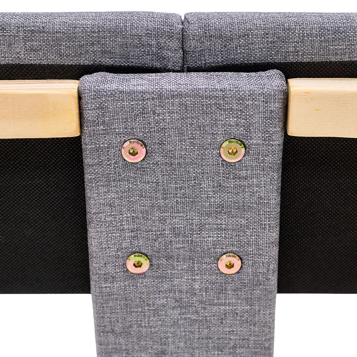 POLSTERBETT mit Matratze 120/200 cm in Grau - Grau, Textil (120/200cm) - Homestyle4u