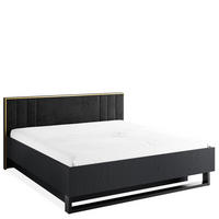 BETTGESTELL VIDIS Doppelbett mit Bettkasten - Schwarz, Holzwerkstoff (160/200cm) - KONSIMO®