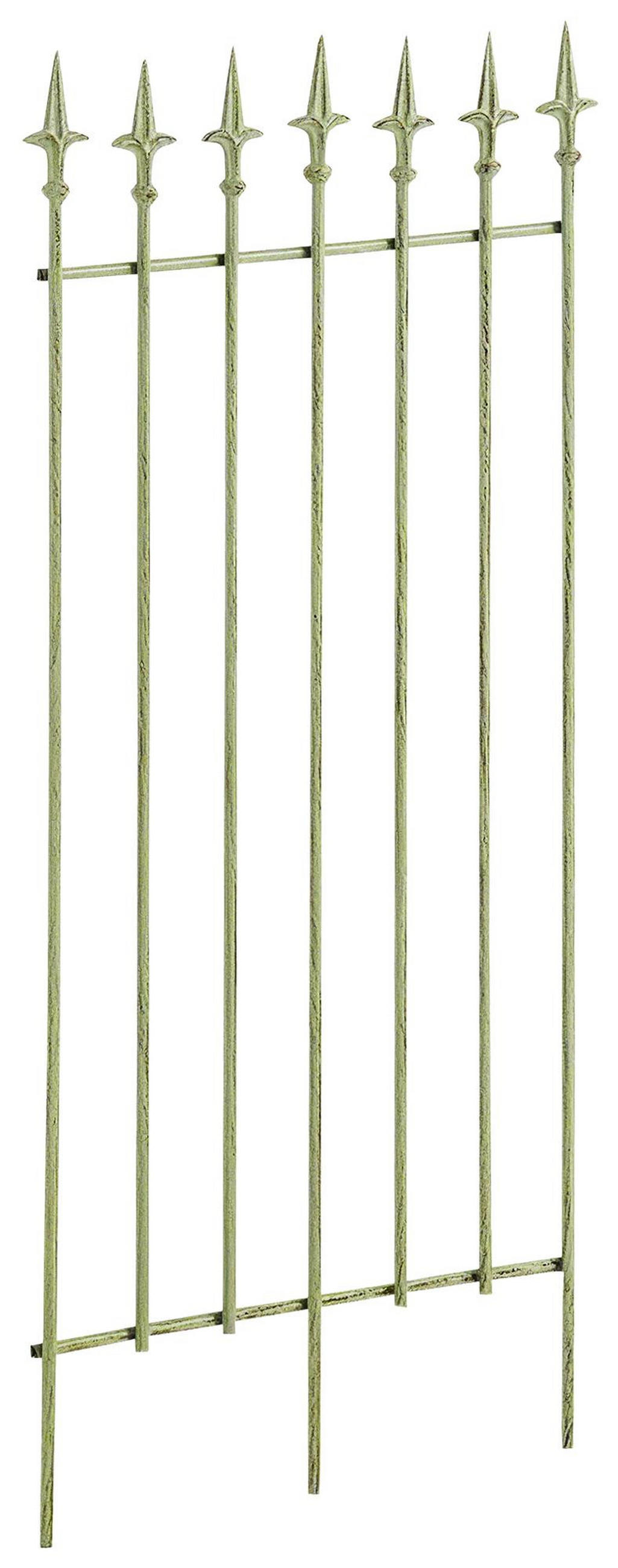 RANKGITTER Freya 2er Set 50x0,7x100cm Metall Antik-Grün Rankhilfe - Grün, Metall (50/100/0.7cm) - DELUKE