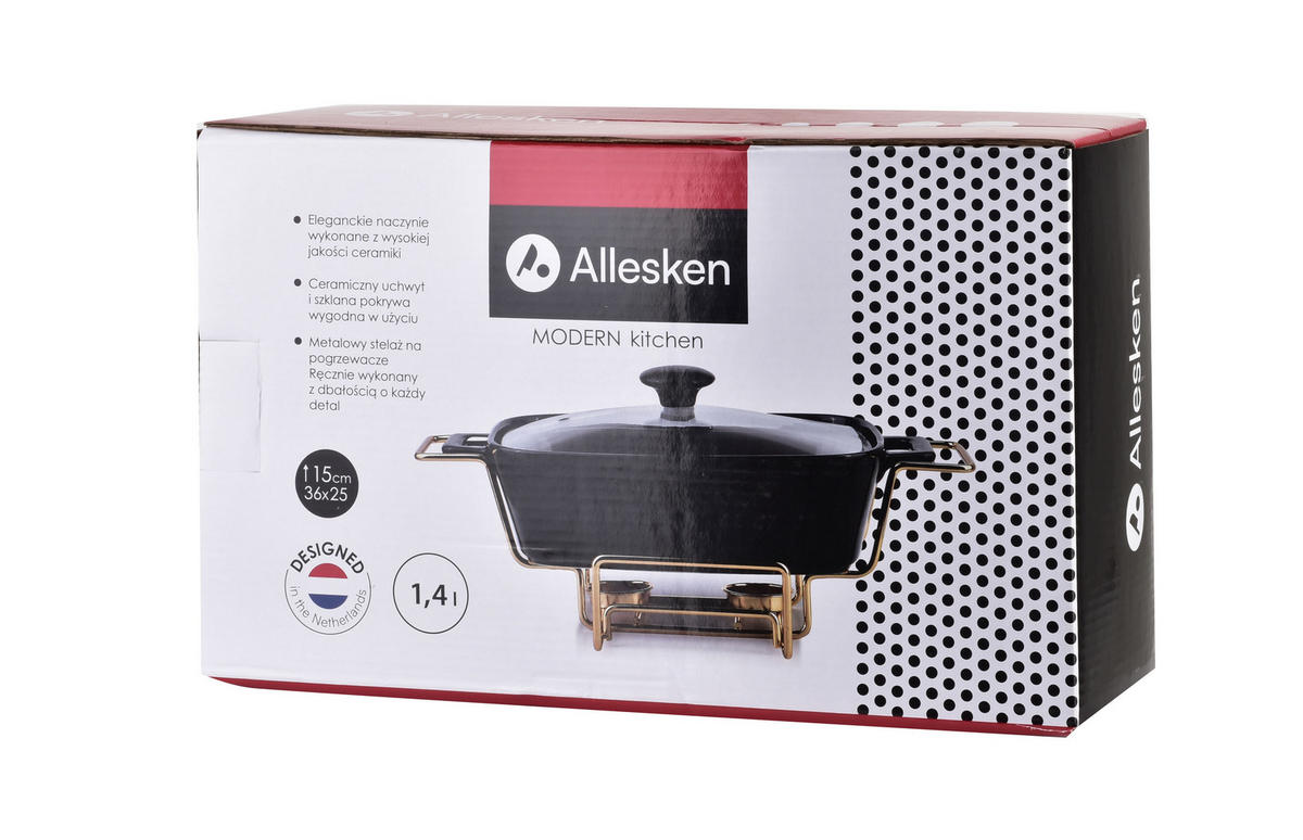 AUFLAUFFORM Modern Kitchen Gold 36/25/25 cm Keramik - Goldfarben, Keramik (25/25/36cm) - Mondex
