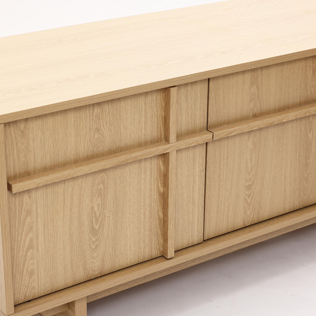 TV-SCHRANK im modernen skandinavischen Stil, TV-Lowboard mit 2 Türen & 2 Ablagen,Holzoptik | B140 x T40 x H50 cm - Braun, Holzwerkstoff (140/50/40cm) - Hometopia