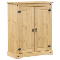 SCHUHSCHRANK Corona 86/38,5/108 Cm Massivholz Kiefer - Braun, Holz (38.5/108/86cm) - vidaXL