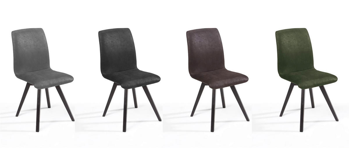 ESSZIMMERSTUHL 2er-Set Delfi 6 Buche+Microfaser Schwarz/Braun - Schwarz/Braun, Kunststoff (46/92/56cm) - 58aufmkessel