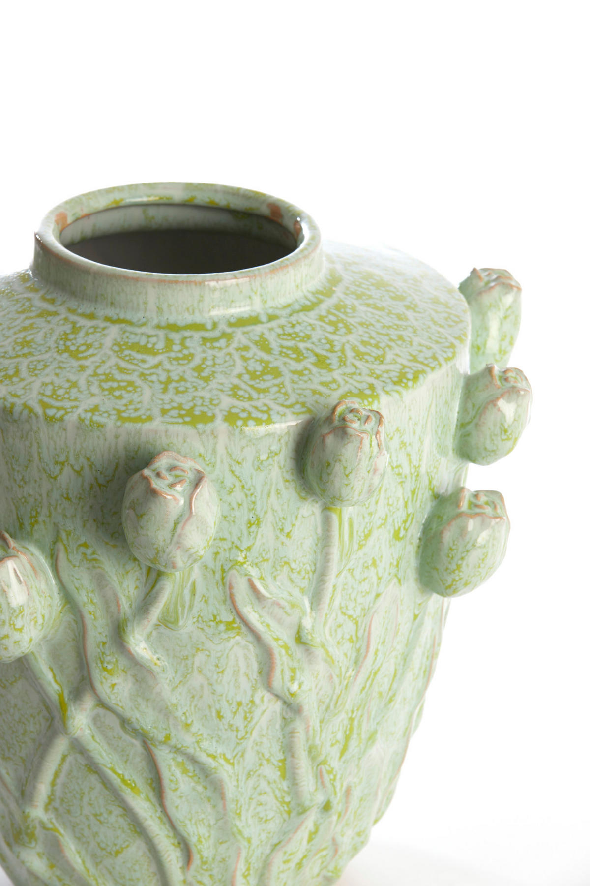 VASE Juana Grün Ø36/36 cm - Grün, Keramik (36cm) - Light & Living
