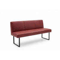 ESSZIMMERBANK ELEEN Rot Leder - Rot, Leder (143/85/69cm) - KAWOLA