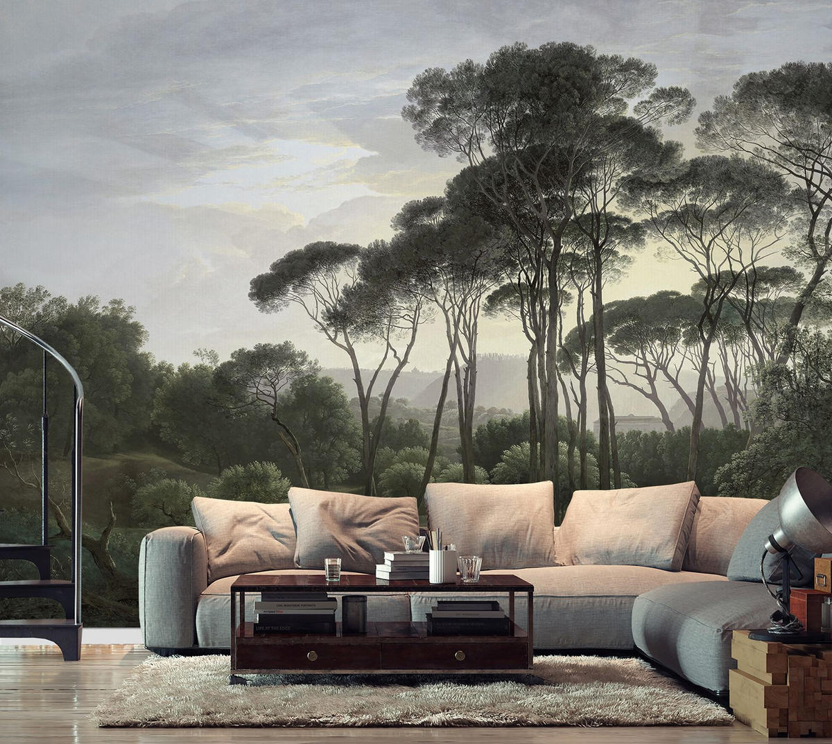 FOTOTAPETE italienische Landschaft 371 x 280 cm - Grün, Papier (371/280cm) - Sanders & Sanders