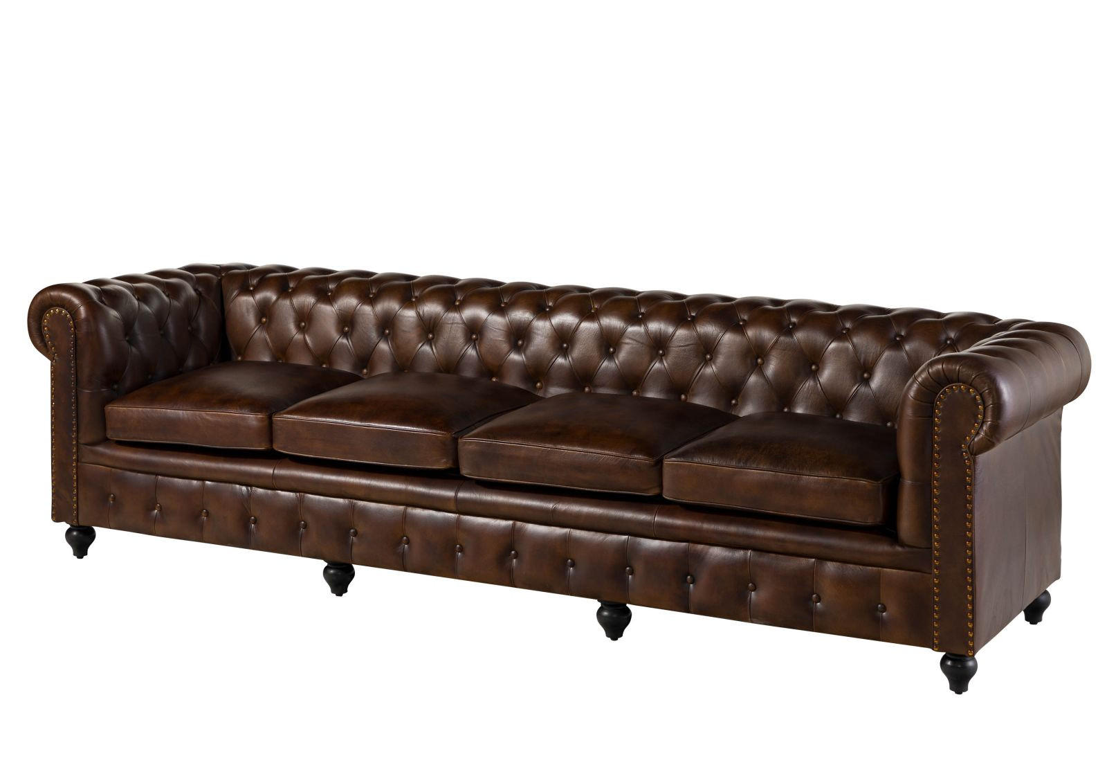 Massivmoebel24 Sofa Braun 274x75x82 cm