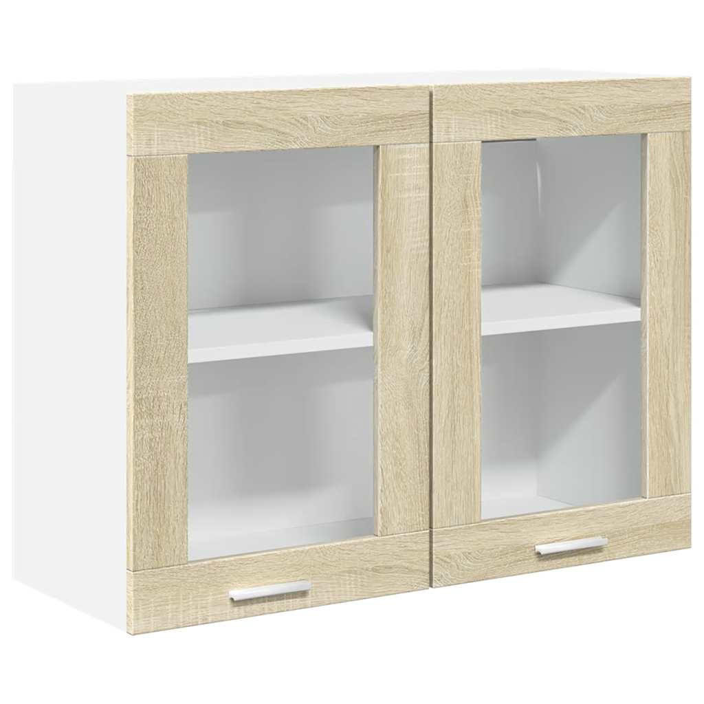 HÄNGEGLASSCHRANK Lyon Sonoma-Eiche 80/31/60 Cm Holzwerkstoff - Sonoma Eiche, Holzwerkstoff (31/60/80cm) - vidaXL