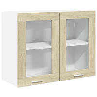 HÄNGEGLASSCHRANK Lyon Sonoma-Eiche 80/31/60 Cm Holzwerkstoff - Sonoma Eiche, Holzwerkstoff (31/60/80cm) - vidaXL