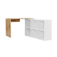 ECKSCHREIBTISCH Der Produktive - Eichefarben/Weiß, Holzwerkstoff (54/112/77cm) - Mokebo