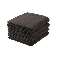 HANDTUCHSET Turin - 4-teilig - 50x100 cm - Dunkelgrau - Dunkelgrau, Textil (50/100cm) - SCHIESSER