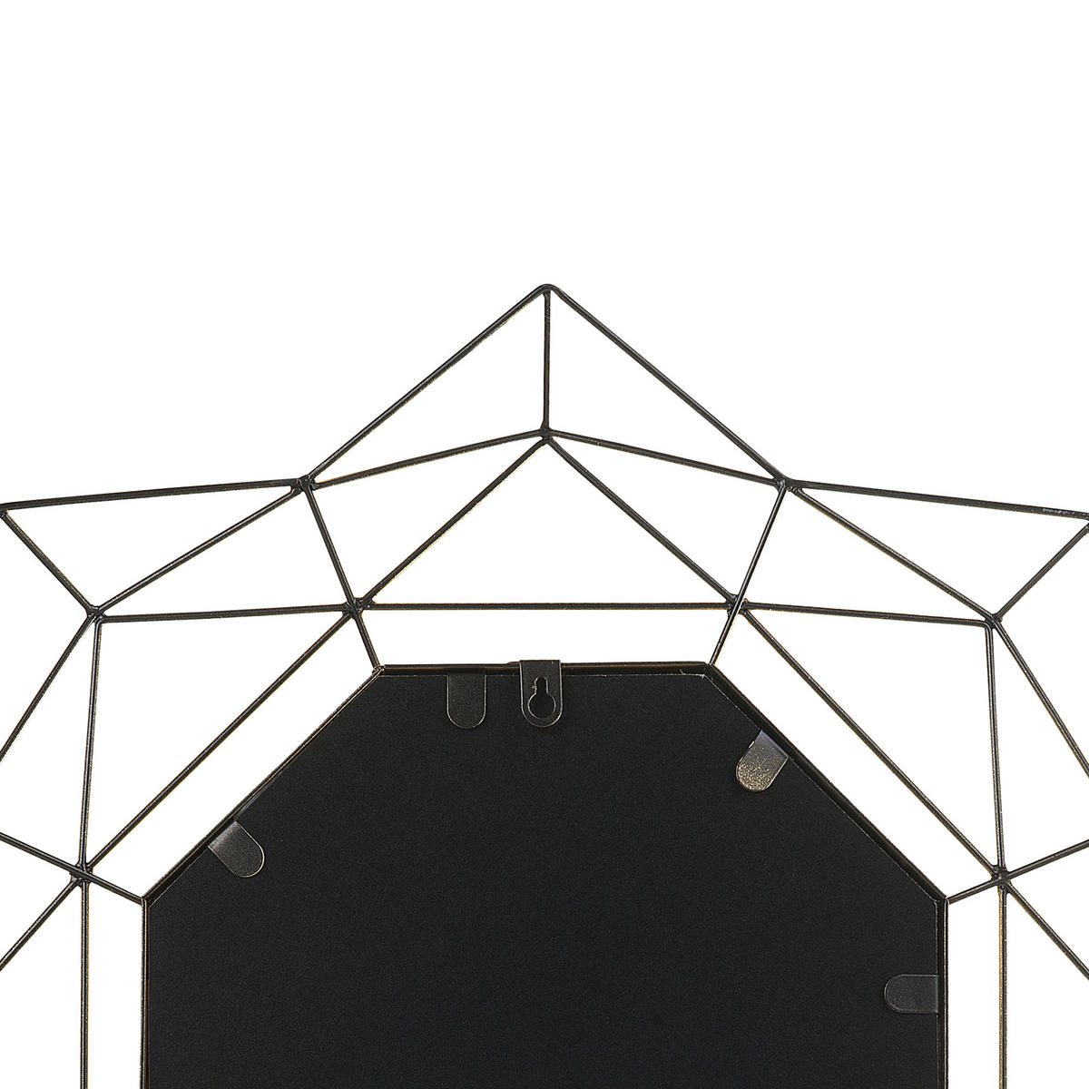 WANDSPIEGEL gold Sternenoptik 60 cm Hillion - Goldfarben, Metall (60/60/4cm) - Beliani