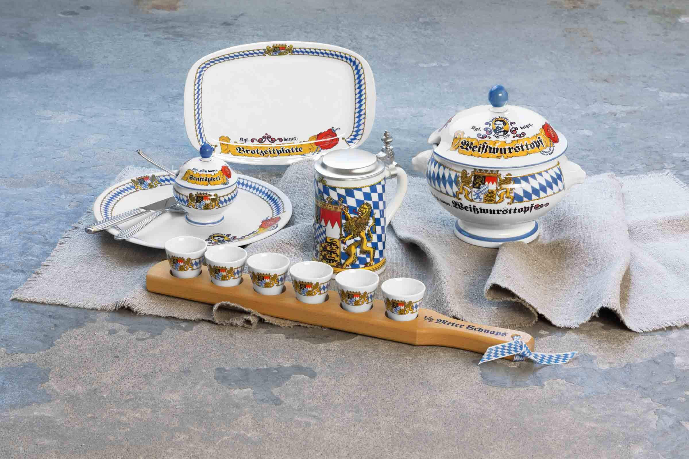 BUTTERDOSE Compact Bayern bunt 250 g - Multicolor, Keramik (14/6.2/17.5cm) - Seltmann Weiden