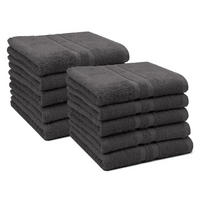 HANDTÜCHER, 10er-Set, 50x100 cm, 100% Baumwolle, Grau - Graphitfarben, Textil (50/100cm) - Zollner