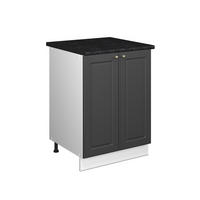 SPÜLENUNTERSCHRANK Fame-Line, Anthrazit-Gold Landhaus/Weiß, 60 cm - Anthrazit/Weiß, Holzwerkstoff (60/82/60cm) - Vicco