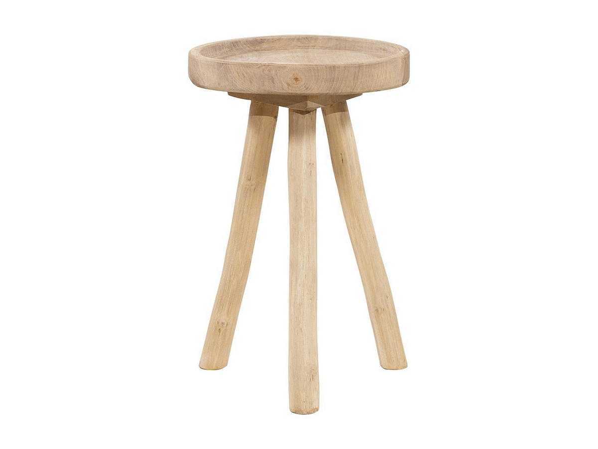 GARTENBEISTELLTISCH - 30 cmcm x 30 cmcm - Holz, Platte - Naturfarben Hell - TULUM - Naturfarben, Holz (30/30/45cm) - Vente-Unique