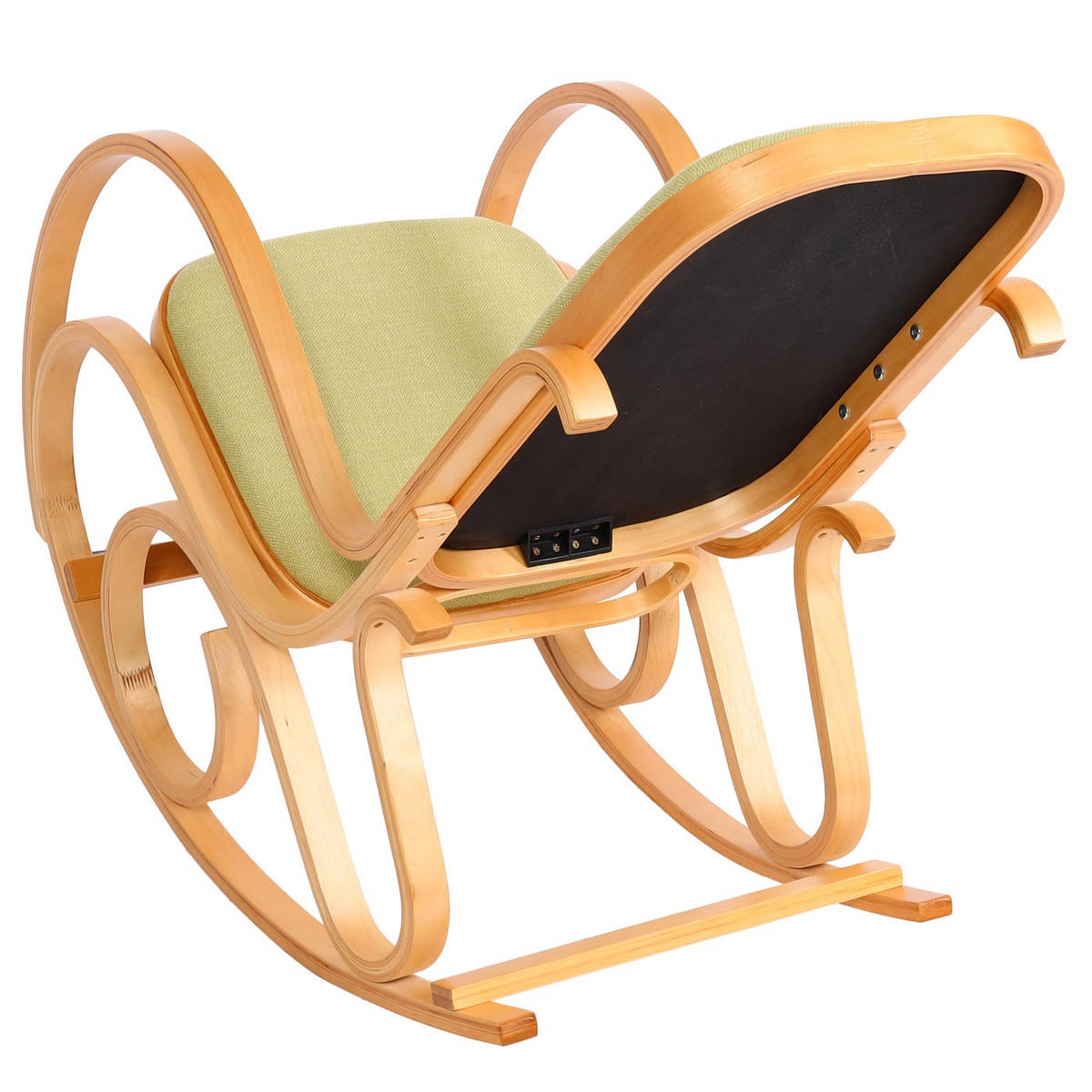 SCHAUKELSTUHL Eiche Dekor, Grün - Eichefarben/Grün, Holz (55/90/96cm) - MCW