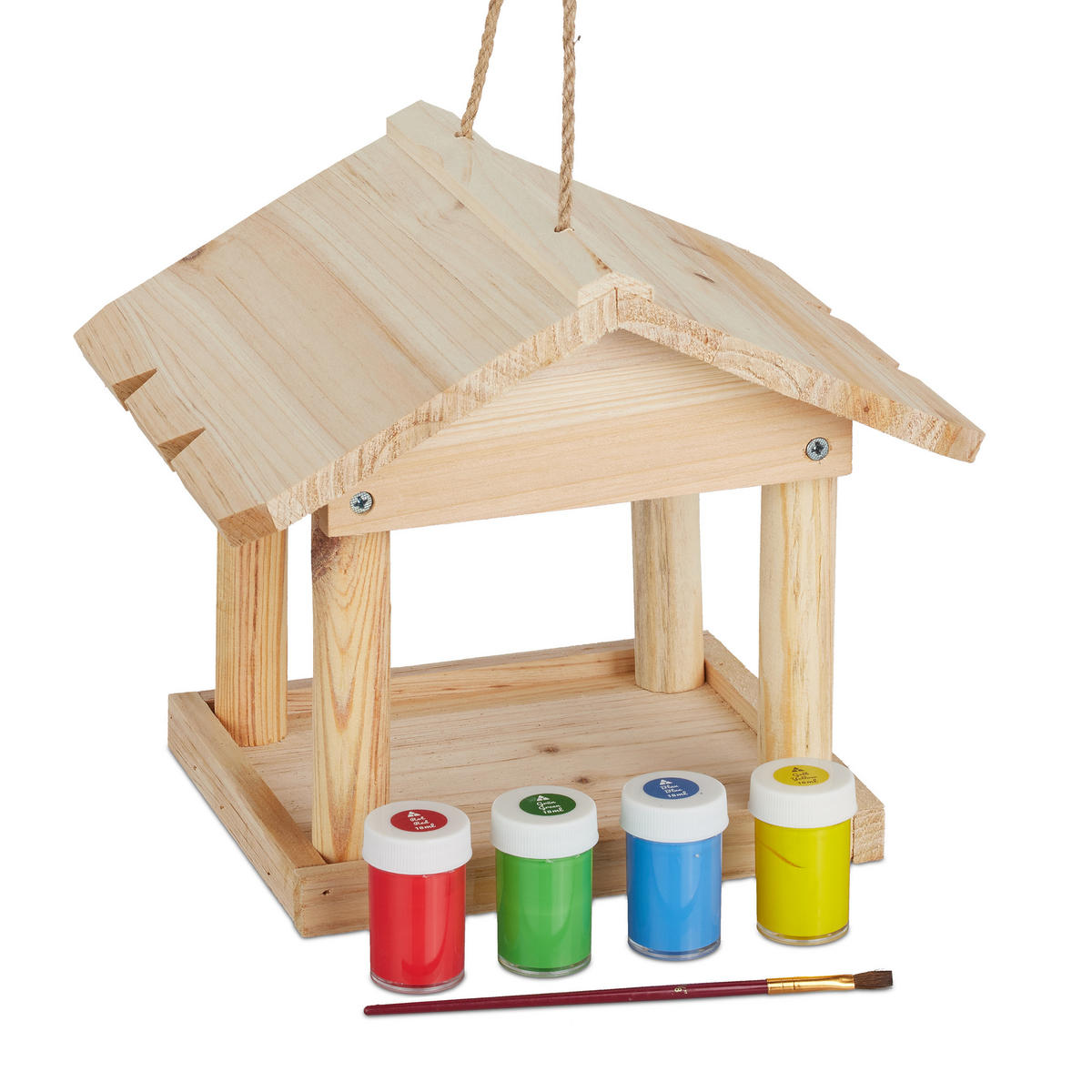 VOGELHAUS - Hellbraun, Holz (26/22/22cm) - Relaxdays