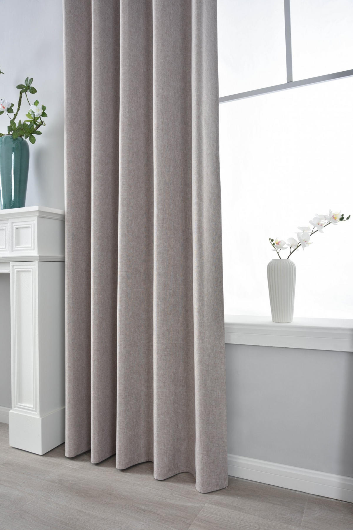 VORHANG BOSTON DARK HxB 175x140 cm Taupe - Taupe, Textil (140/175cm) - Gardinenbox