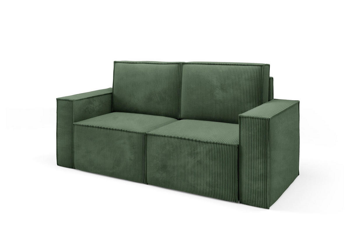 SOFA Orto Grün, Zweisitzer Polstersofa - Grün, Holzwerkstoff/Textil (178/93/82cm) - Bettso