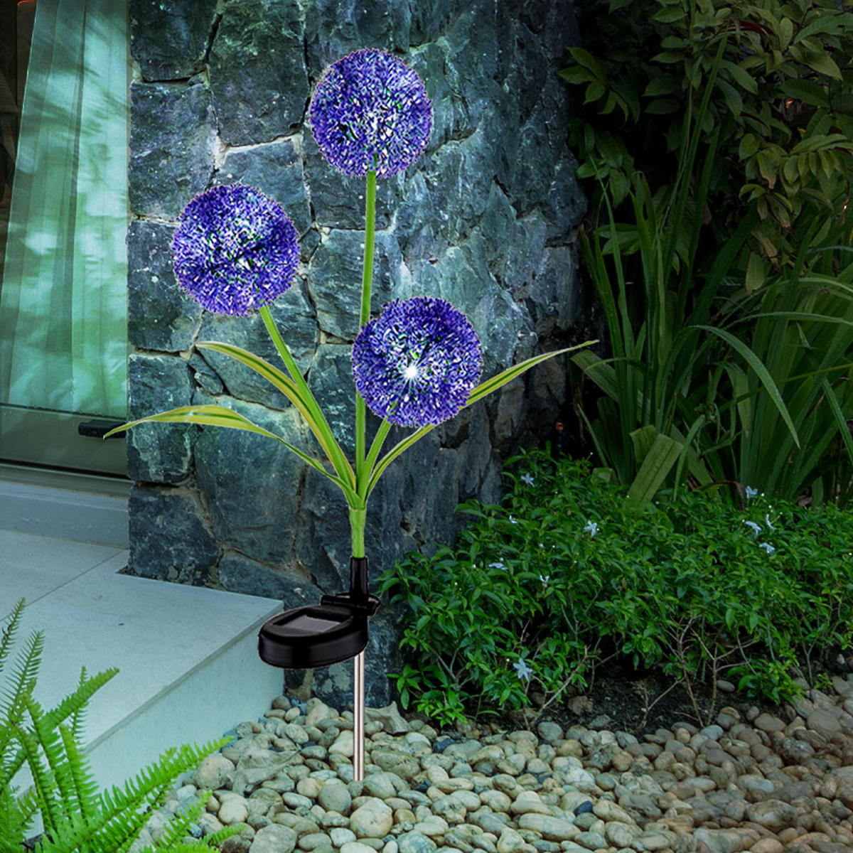 LED AUSSENLEUCHTE Edelstahl Bunt - Multicolor, Metall (23/23/75cm) - Globo Lighting