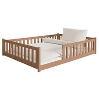 BODENBETT 140x200 cm in Zimt - Braun, Holz (140/200cm) - Kids Collective