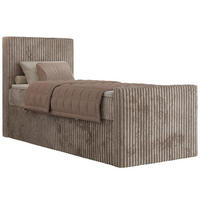 BOXBETT TILIANO DUO 90/200 - Hellbraun Cord - H4 - Topper T25 - Links Seite - Hellbraun, Textil (90/200cm) - MKS