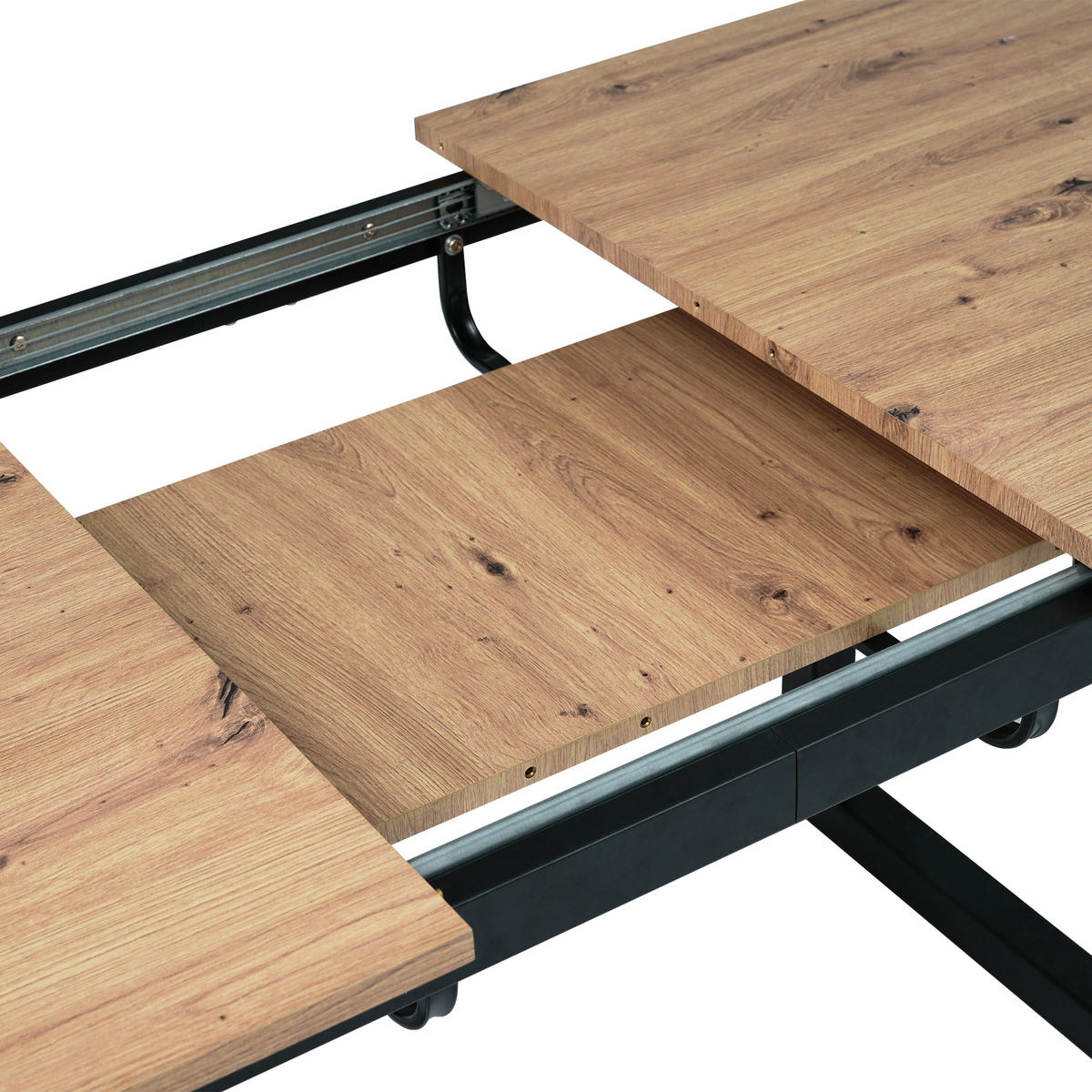 JEDÁLENSKÝ STÔL Erweiterbarer duboptik schwarz - biela, kov/drevo (180/80/75cm) - Urban Meuble