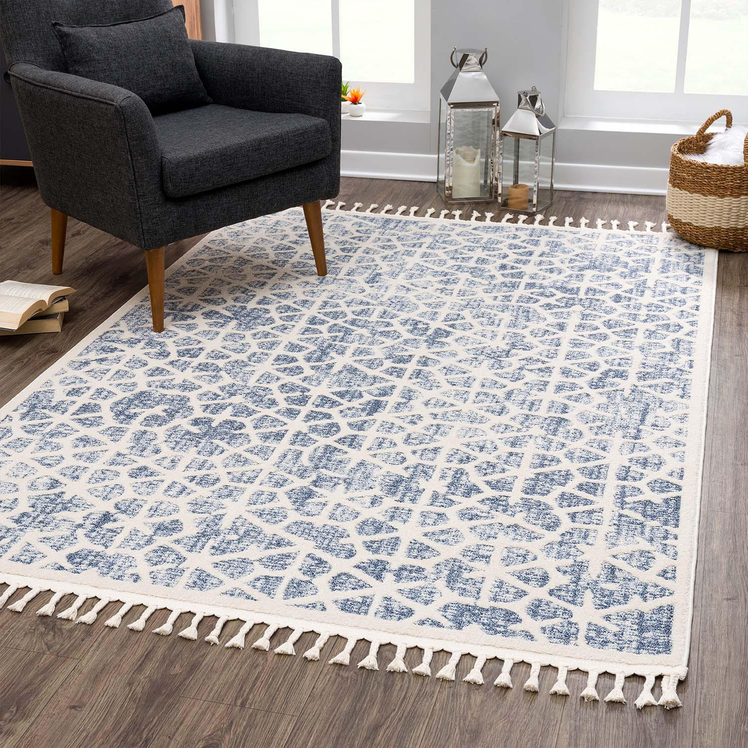 KURZFLOR-TEPPICH Art 1271 Blau 160x230 cm - Blau, Textil (160/230cm) - carpet city
