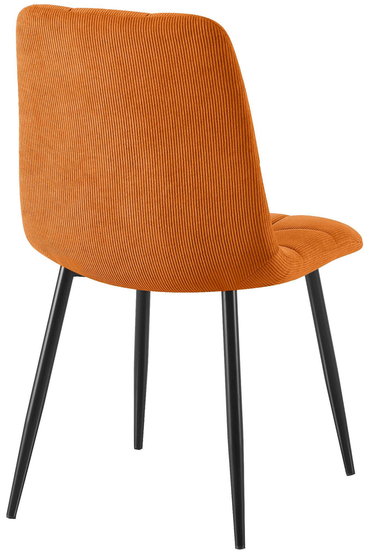 ESSZIMMERSTUHL 2 Cord Orange - Schwarz/Orange, Textil/Metall (45/84/55cm) - CLP