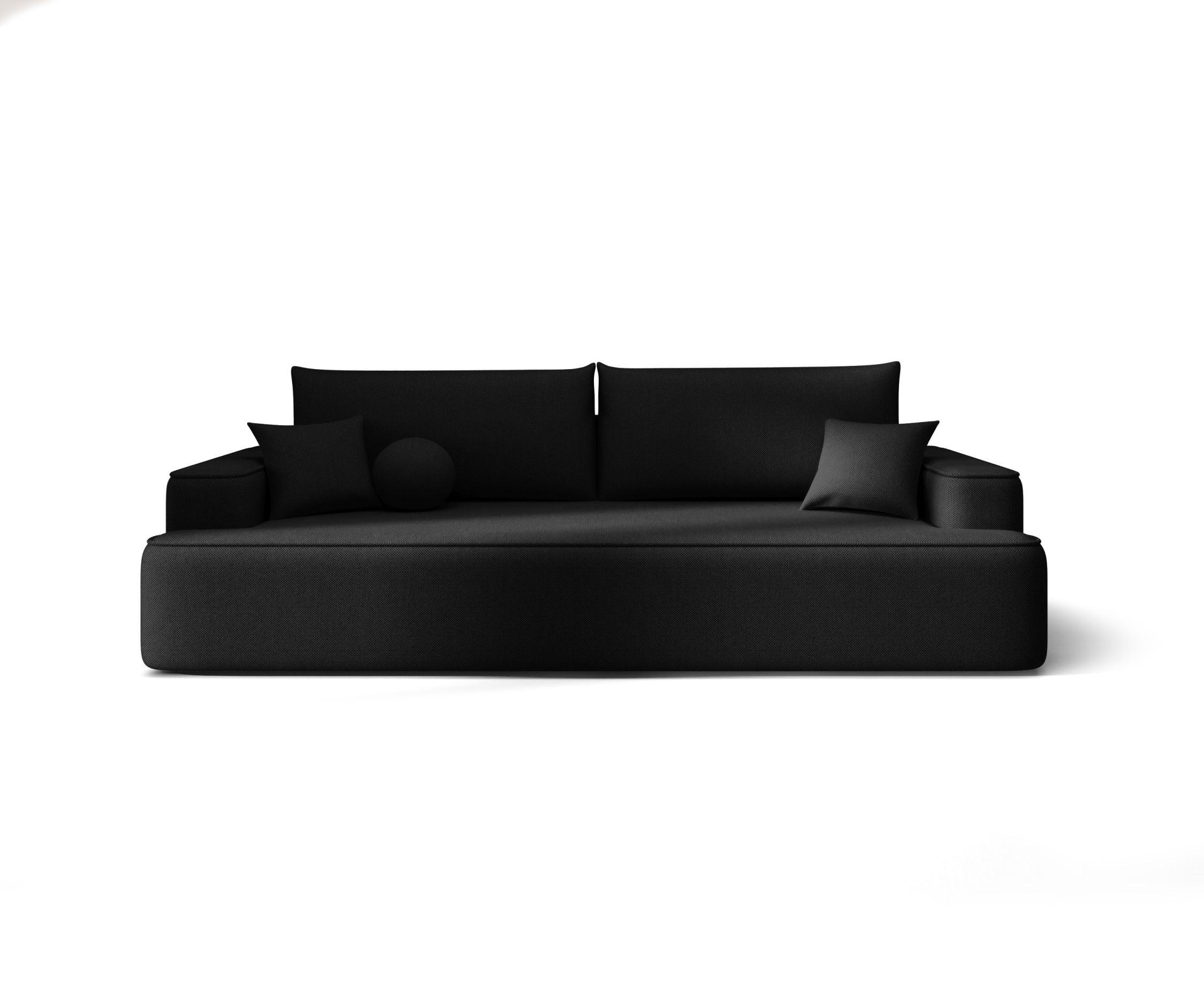 SOFA mit Schlaffunktion FIGO Curio 99 - Schwarz, Textil (250/75/150cm) - Bedante